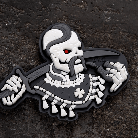 M-Tac Patch You Only Die Once 3D PVC on black background, decorative design for military and tactical activities.