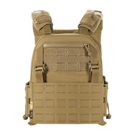 M-Tac Plate Carrier Cuirass Elite Gen.II tactical vest with Duraflex quick-release buckles and Cordura 500D material, ESAPI Medium plate compatible.
