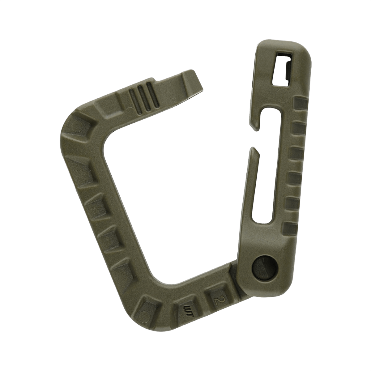 M-Tac Plast Karabin fremstillet af slidstærk ABS-plast til sikker fastgørelse af udstyr på vest eller taske, let og holdbar konstruktion.