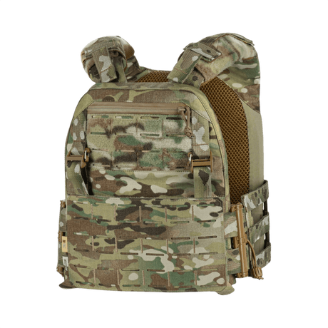 M-Tac Plate Carrier Cuirass Elite Gen.II with rugged Cordura 500D material and quick-release buckles for tactical use, suited for ESAPI Medium plates.