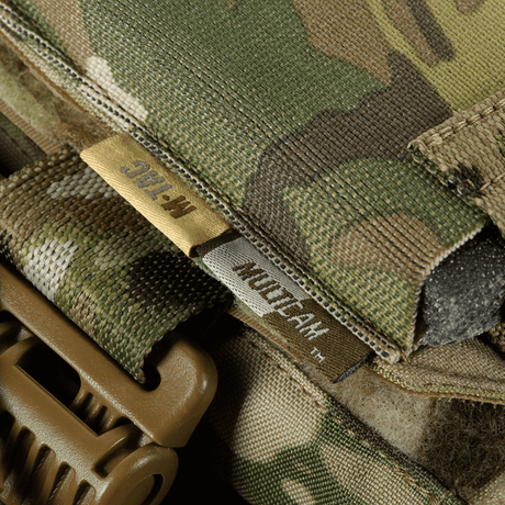 M-Tac Plate Carrier Cuirass FAST XL QRS with MultiCam pattern and Cordura 500D material for protection and comfort.