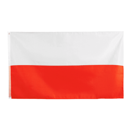 M-tac Polish Naval Ensign with white and red design, ideal for maritime events and gatherings.
