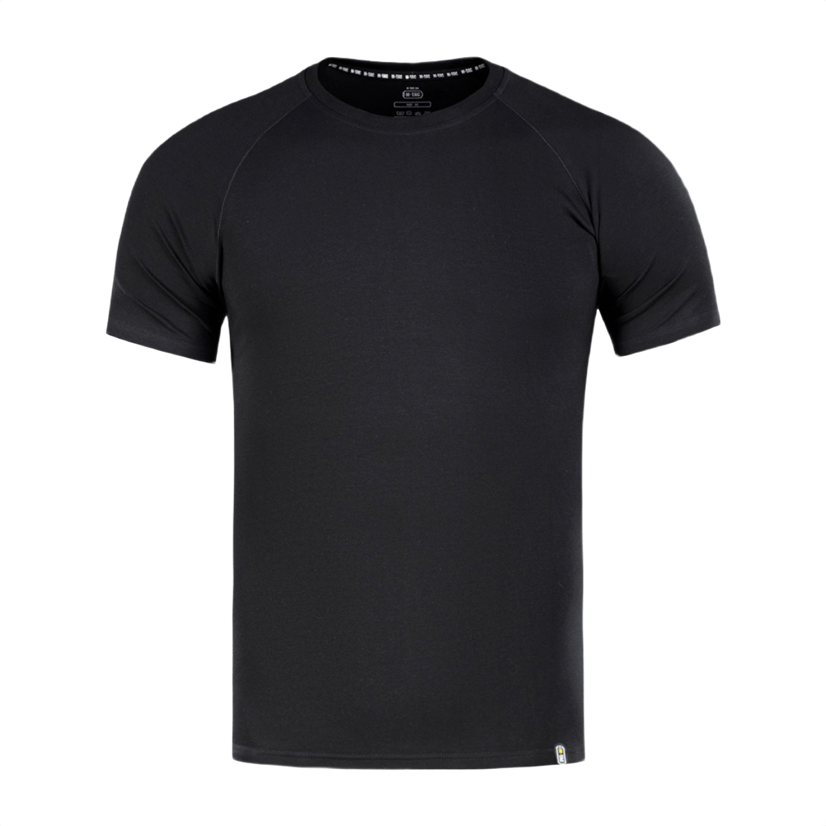 M-Tac Raglan T-Shirt 93/7 i sort med 93% bomuld og 7% elastan, komfortabel og åndbar med raglanærmer for bevægelsesfrihed.