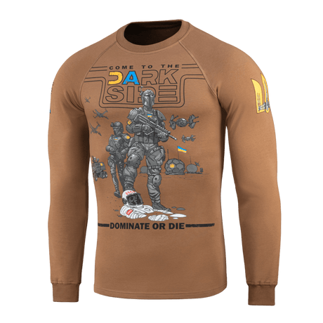 M-Tac Raglan T-Shirt UA Side med militærmotiv og teksten 'Come to the Dark Side'. Komfortabel 95% bomuld og 5% elastan.