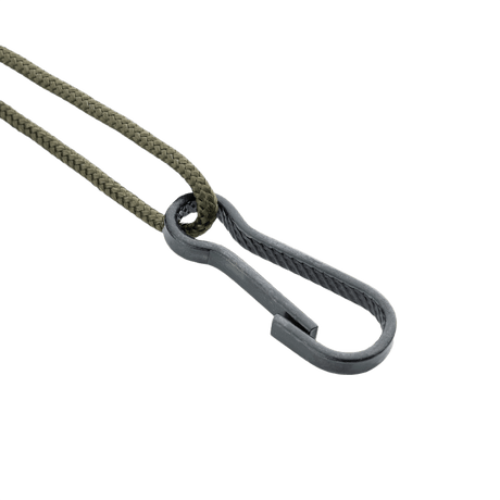 M-Tac Safety Cord with D-ring, spiral paracord and PVC security cord for theft protection of gear, with D-ring and MOLLE mounting.