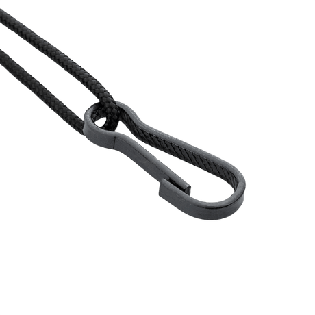 M-Tac Safety Cord with D-ring for secure attachment of gear like pistol, knife and flashlight. Made of paracord and PVC with 50 kg pull strength.