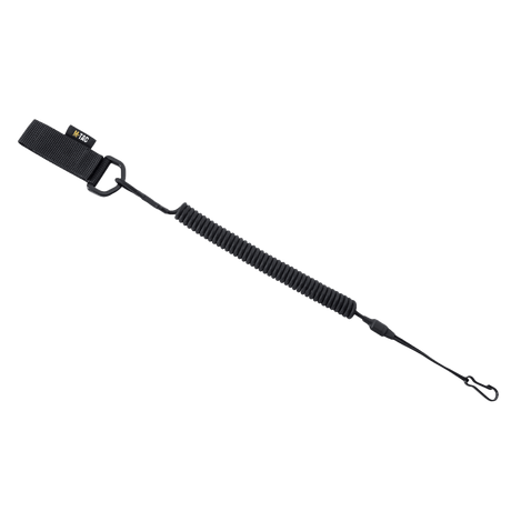 M-Tac Safety Cord with D-ring secures gear like weapons, keys and phones with a paracord spiral security cord rated 50 kg pull strength.
