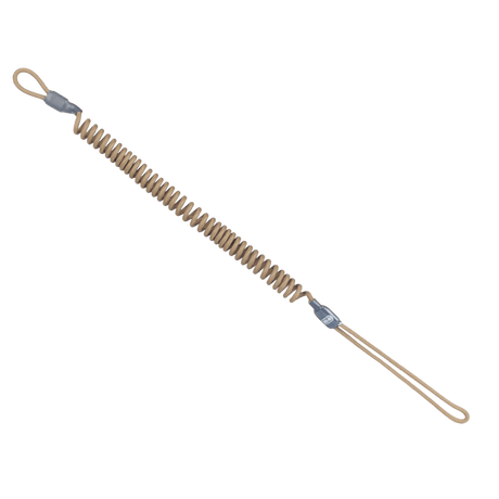 M-Tac Safety Cord Medium Combo with D-ring and MOLLE attachment, flexible safety cord for weapons and gear, brown color.