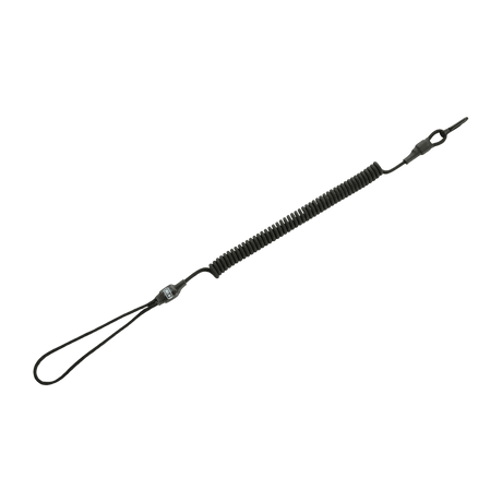 M-Tac Safety Cord Medium Combo for securing weapons and gear with carabiner hook and MOLLE features, to prevent theft.