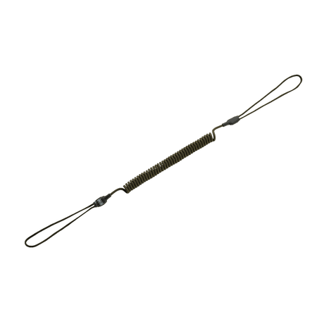M-Tac Safety Cord Medium Universal to prevent loss of gear, spiral design with flexible attachment and D-ring for MOLLE mounting.