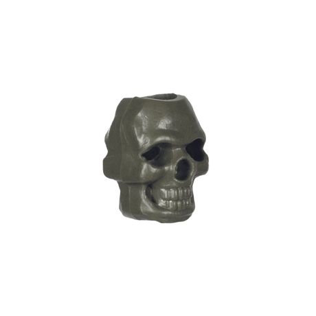 M‑Tac Skull Stopper Perle i plast, ideel til paracord-projekter som nøgleringe og armbånd; 6mm huldiameter, 17x12mm størrelse.