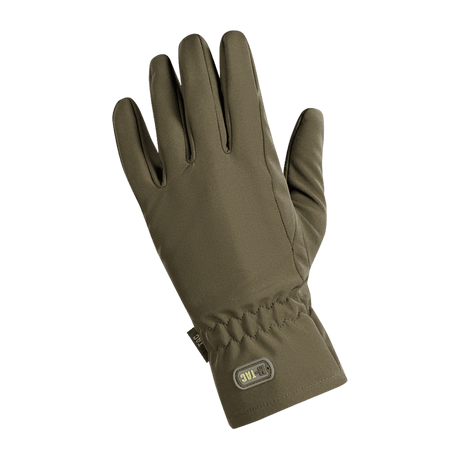 M-Tac Vinterhandsker Soft Shell i olivengrøn, lette og funktionelle handsker mod dårligt vejr, et lag beskyttelse.