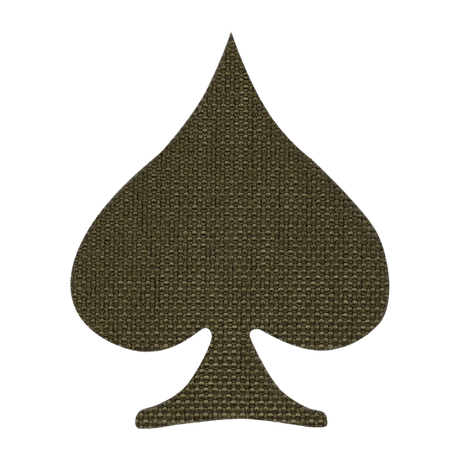 M-Tac Patch Spades Laser Cut, tactical morale patch in Cordura 500D, black spade symbol, Velcro back, durable and suitable for outdoor use