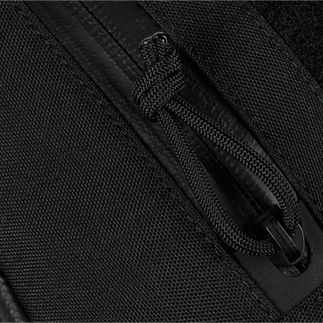 M-Tac Sphaera Hardsling Bag Large Elite with Velcro detail of zipper and Cordura material showing textured design.