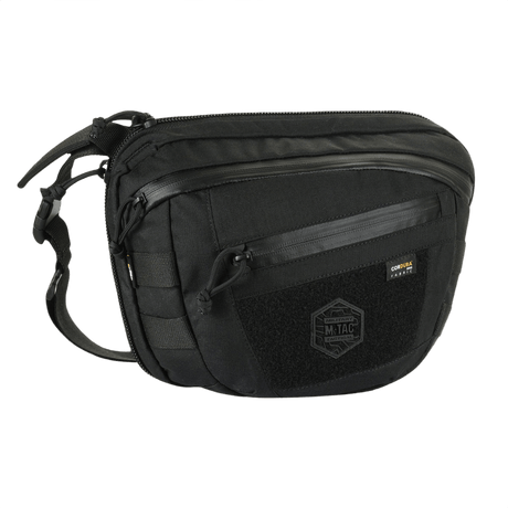 M-Tac Sphaera Hardsling Bag Large Elite with Velcro in durable Cordura material with adjustable shoulder strap and front Velcro panel.