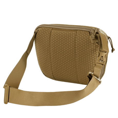 M-Tac Sphaera Hex Hardsling Bag Large Elite in brown, rear view, comfortable design, adjustable strap.