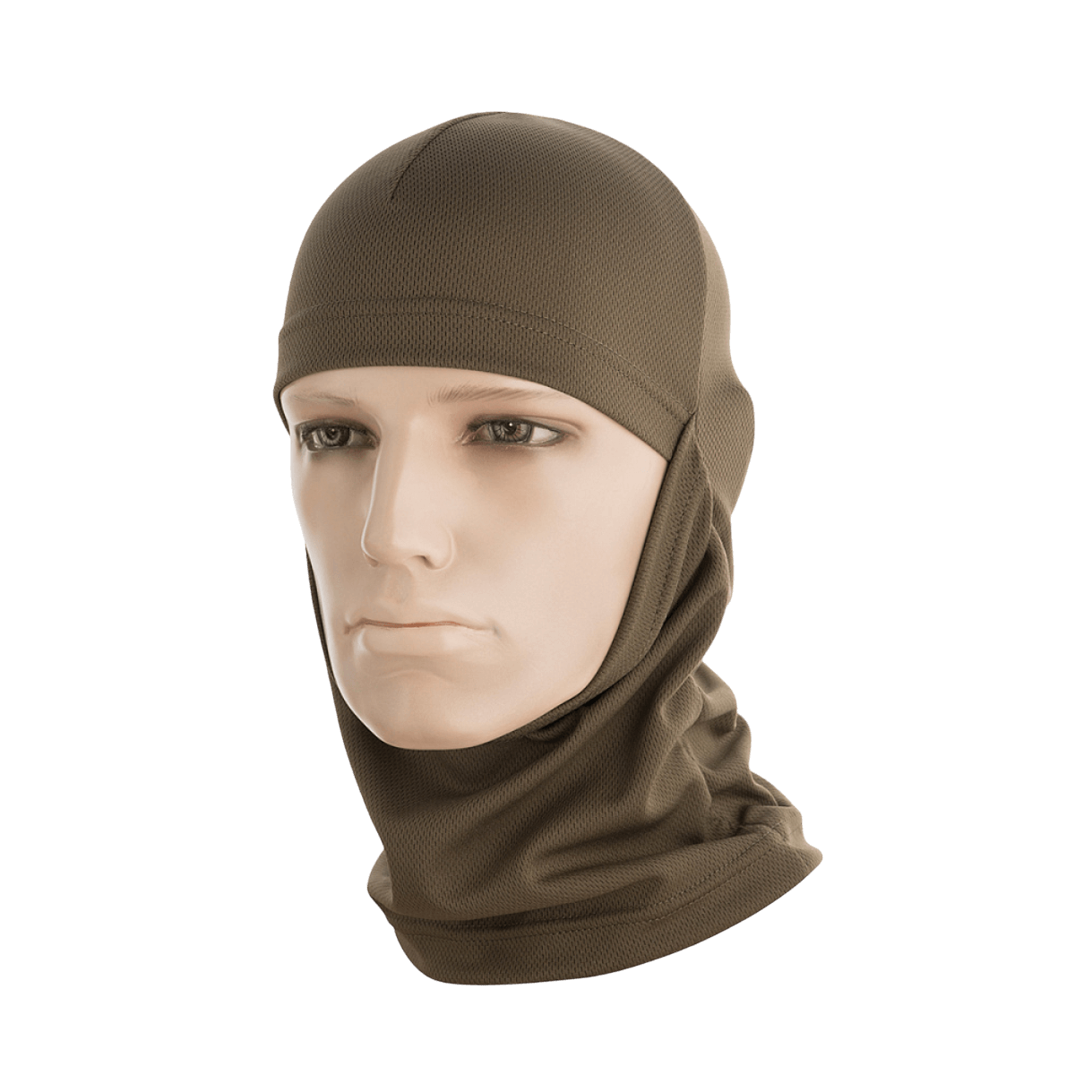 M-Tac Sweating Ninja-Balaclava i brun, beskytter mod støv og holder huden tør, ideel til udendørs aktiviteter, lavet af 100% polyester.