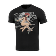 M-Tac T-Shirt Death From Above with witch print, drones and owl, combining folklore and military theme, cotton and elastane.
