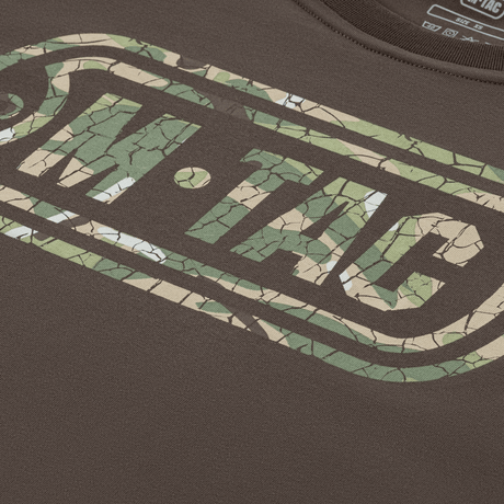M-Tac T-Shirt Logo Long Sleeve i camouflagemønster med ikonisk M-Tac-logo på brystet