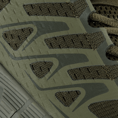 M-Tac Tactical Summer Sport Sneakers detaljeret foto visende åndbart syntetisk materiale og holdbart EVA-gummi mønster sål