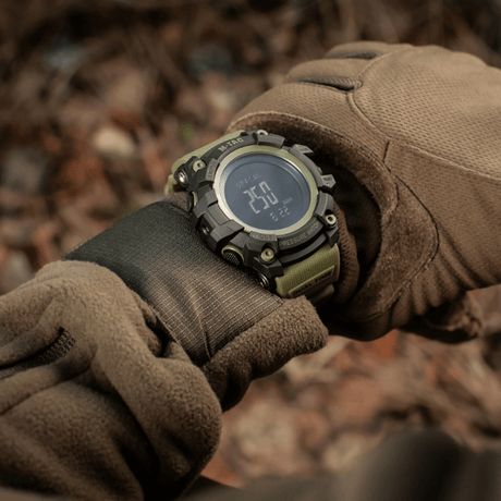 M-Tac Tactical Adventure Watch with robust case and advanced features for outdoor enthusiasts and military use