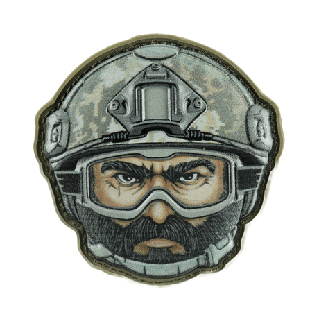 M-Tac Patch Emoji #6 with 3D effect and Velcro, tactical morale patch for clothing and gear, 6.5 x 6.5 cm, made of PVC.