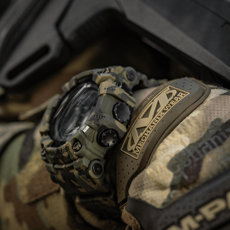 M-Tac Tactical Watch 2037 in rugged design with compass, LED backlight, and stopwatch. Ideal for outdoor and tactical use.