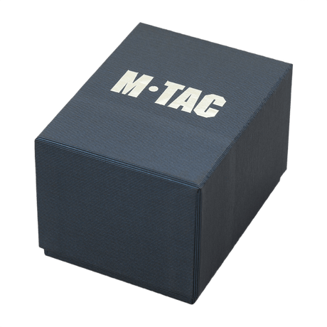 Packaging for M‑Tac Tactical Adventure Watch in black carton with logo