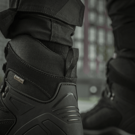 M-Tac Tactical Demi-Season Boots Pro Line in black with durable suede and Cordura, ideal for tactical tasks and outdoor activities.