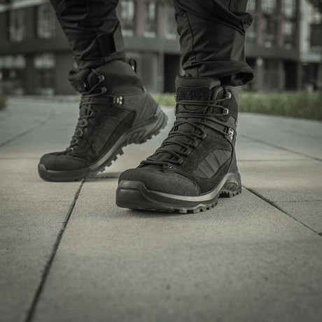 M-Tac Tactical Demi-Season Boots Pro Line in black design with Vibram sole, perfect for tactical tasks and outdoor activities.
