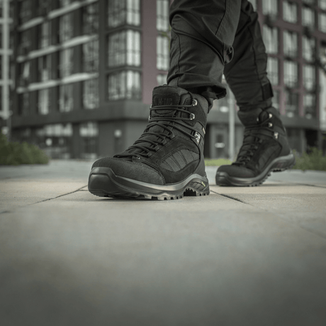 M-Tac Tactical Demi-Season Boots Pro Line with Vibram sole, designed for comfort and durability in tactical tasks and hiking.