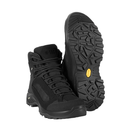 M-Tac Tactical Demi-Season Boots Pro Line with Vibram sole, designed for tactics, hiking and physical activity, made in suede and Cordura.