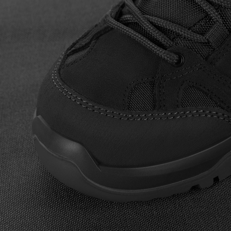 M-Tac Tactical Demi-Season Boots Pro Line in black suede and Cordura with Vibram sole, ideal for tactical tasks and hiking.
