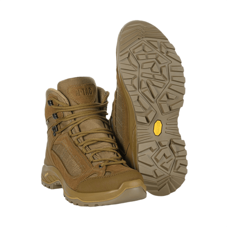 M-Tac Tactical Demi-Season Boots Pro Line in brown with durable suede and Vibram sole for maximum comfort and stability.
