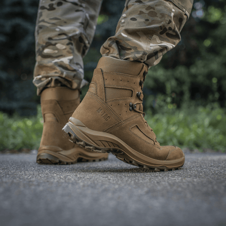 M-Tac Tactical Summer Boots in terrain, modern design and durable materials, made in EU for hot days and challenging terrain
