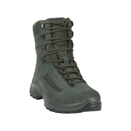 M-Tac Tactical Summer Boots in green suede and Cordura® mesh, suited for warm days and terrain, EU-made with OrthoLite® insole.