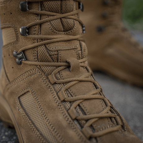 M-Tac Tactical Summer Boots in leather and Cordura® mesh for comfort in warm days and challenging terrain, EU-made.