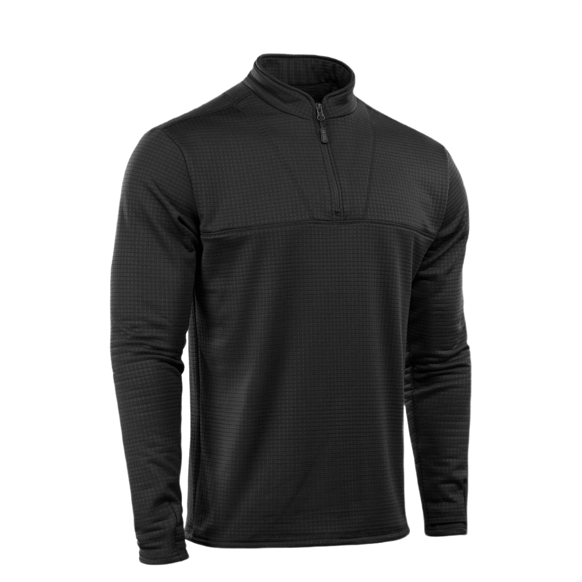 M-Tac Thermal Fleece Trøje Delta Level 2 i sort med YKK-lynlåse, designet til kolde klimaer som en del af ECWCS-systemet.