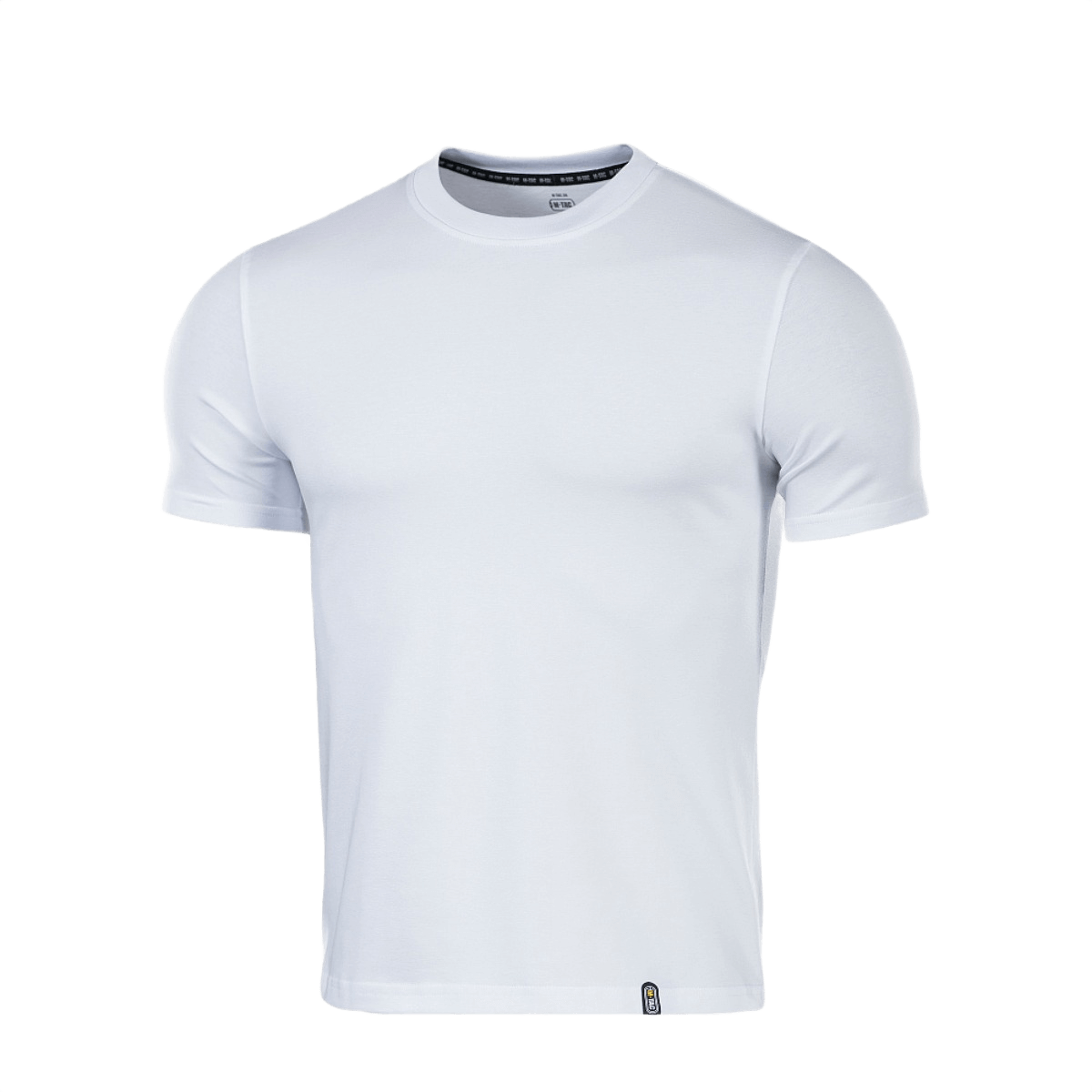 Hvid M-Tac T-shirt 93/7 i bomuld og elastan, komfortabel og holdbar, velegnet til hverdagsbrug og aktiviteter.