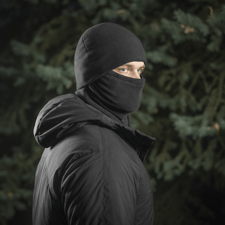 M-Tac Tube Scarf Polartec multifunktionelt halstørklæde i sort, beskytter mod vind og kulde, perfekt til udendørs aktiviteter.