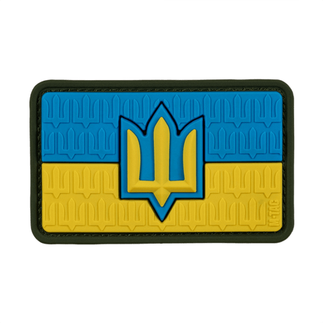 M-Tac Ukraine Flag patch with ZSU Trident PVC in PVC with Trident motif, reflects Ukrainian pride and national heritage