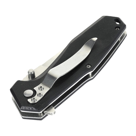 M-Tac Outdoor & Military folding knife - Type 5 with aluminum handle and G10 composite grip, closed.