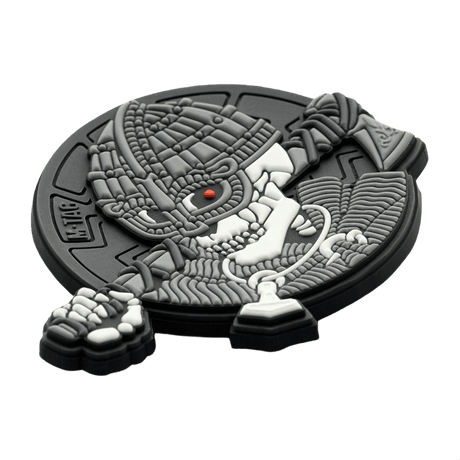M-Tac Patch Undead Viking 3D PVC patch in 3D PVC with Velcro, ideal for military gear and collectors, diameter 50mm