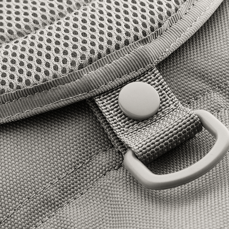 Detail image of M-Tac Urban Line City Patrol bag, close to the durable 600D polyester and snap, ideal for urban use.