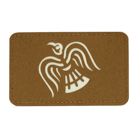 M-Tac Patch Ravneflag Laser Cut – Viking flag with black raven on brown background, suitable for uniform or tactical gear.