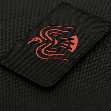 M-Tac Patch Ravneflag Laser Cut – black raven on Cordura 500D, for uniform and tactical gear. Size: 80 x 50 mm.