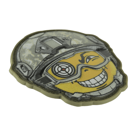 M-Tac Patch Emoji #25 with 3D effect, tactical fun morale patch for clothing and gear. Size: 6.5 x 6.5 cm, PVC, Velcro attachment.