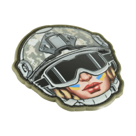 M-Tac Patch Emoji #49 with 3D effect and Velcro. Fun PVC morale patch for clothing or gear. Size 6.5x6.5 cm.