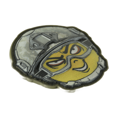 M-Tac Patch Emoji #23: Tactical 3D morale patch in PVC with Velcro, ideal for clothing or gear. Size 6.5 x 6.5 cm, playful and expressive.