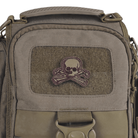 M-Tac Old Skull Velcro on uniform bag, 3D effect, 45x55 mm fabric patch for tactical and leisure use.